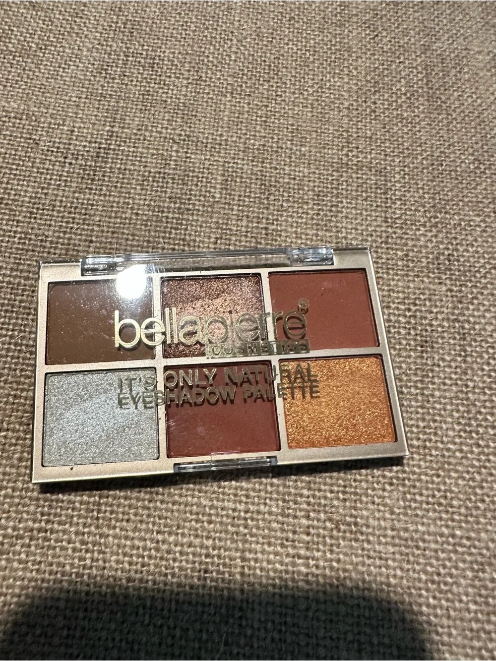 Bellapierre 6-Color Eyeshadow Palette — Warm Brown & Gold Tones